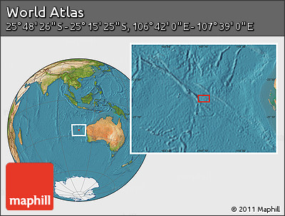 Satellite Location Map of the Area around 25° 31' 56" S, 107° 10' 30" E