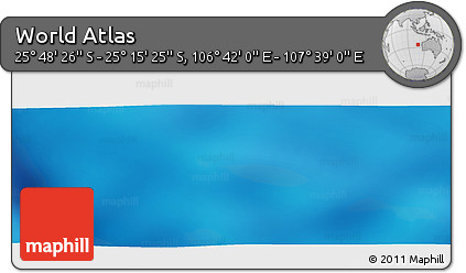 Physical Panoramic Map of the Area around 25° 31' 56" S, 107° 10' 30" E
