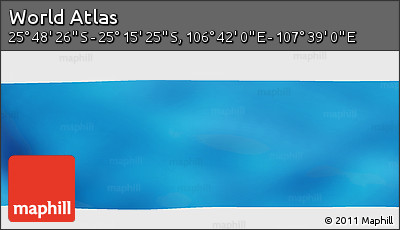 Physical Panoramic Map of the Area around 25° 31' 56" S, 107° 10' 30" E
