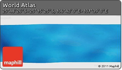 Physical Panoramic Map of the Area around 25° 31' 56" S, 107° 10' 30" E