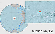 Gray Location Map of the area around 25° 31' 56" S, 107° 1' 30" W, hill shading