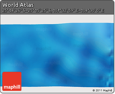 Shaded Relief 3D Map of the Area around 25° 31' 56" S, 108° 1' 30" E