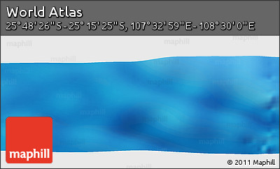 Physical Panoramic Map of the Area around 25° 31' 56" S, 108° 1' 30" E