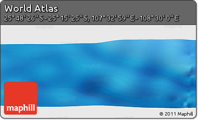 Physical Panoramic Map of the Area around 25° 31' 56" S, 108° 1' 30" E