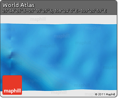 Shaded Relief 3D Map of the Area around 25° 31' 56" S, 108° 52' 30" E