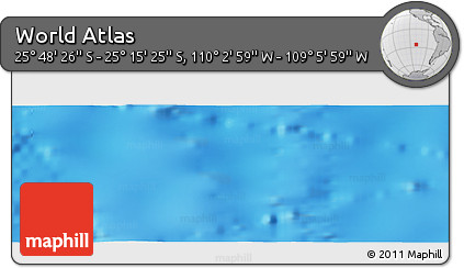 Physical Panoramic Map of the Area around 25° 31' 56" S, 109° 34' 29" W
