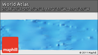 Physical Panoramic Map of the Area around 25° 31' 56" S, 109° 34' 29" W