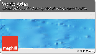 Physical Panoramic Map of the Area around 25° 31' 56" S, 109° 34' 29" W
