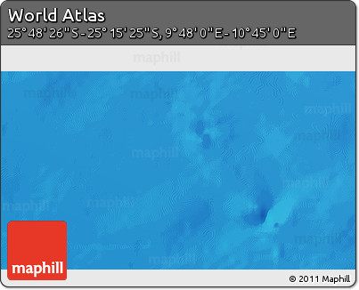Shaded Relief 3D Map of the Area around 25° 31' 56" S, 10° 16' 30" E