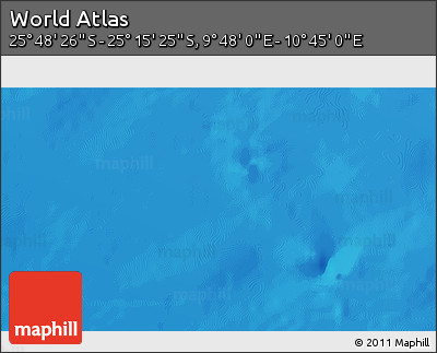 Shaded Relief 3D Map of the Area around 25° 31' 56" S, 10° 16' 30" E