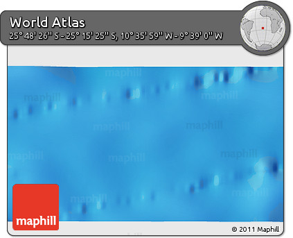 Physical 3D Map of the Area around 25° 31' 56" S, 10° 7' 30" W