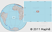 Gray Location Map of the area around 25° 31' 56" S, 10° 7' 30" W