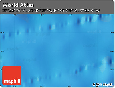 Physical Map of the Area around 25° 31' 56" S, 10° 7' 30" W