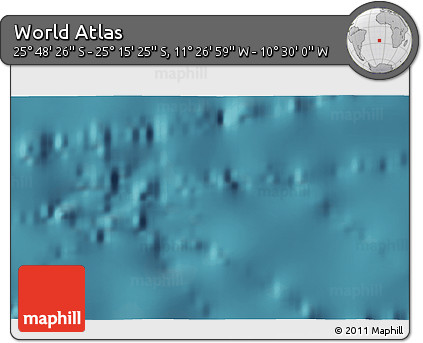 Satellite 3D Map of the Area around 25° 31' 56" S, 10° 58' 29" W