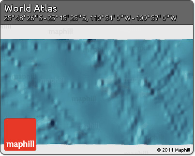 Satellite 3D Map of the Area around 25° 31' 56" S, 110° 25' 30" W