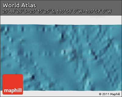 Satellite 3D Map of the Area around 25° 31' 56" S, 110° 25' 30" W