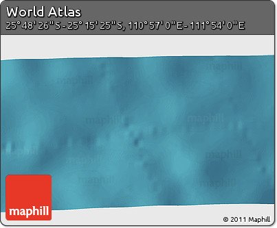 Satellite 3D Map of the Area around 25° 31' 56" S, 111° 25' 30" E
