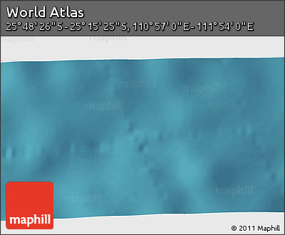 Satellite 3D Map of the Area around 25° 31' 56" S, 111° 25' 30" E