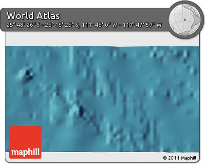 Satellite 3D Map of the Area around 25° 31' 56" S, 111° 16' 30" W