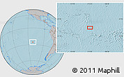 Gray Location Map of the area around 25° 31' 56" S, 111° 16' 30" W, hill shading