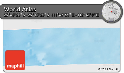 Physical Panoramic Map of the Area around 25° 31' 56" S, 112° 16' 30" E