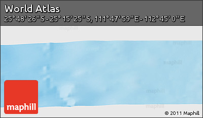 Physical Panoramic Map of the Area around 25° 31' 56" S, 112° 16' 30" E