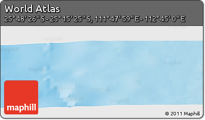 Physical Panoramic Map of the Area around 25° 31' 56" S, 112° 16' 30" E