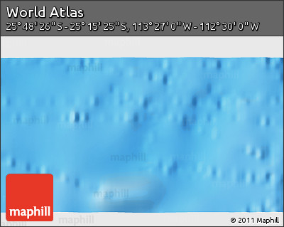 Physical 3D Map of the Area around 25° 31' 56" S, 112° 58' 29" W