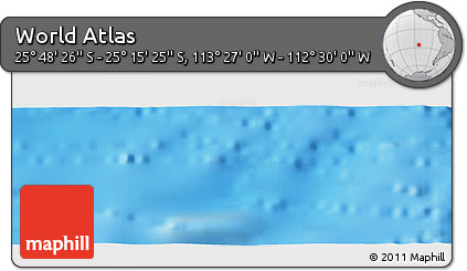 Physical Panoramic Map of the Area around 25° 31' 56" S, 112° 58' 29" W