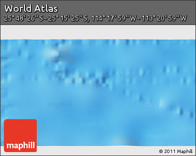 Physical 3D Map of the Area around 25° 31' 56" S, 113° 49' 29" W