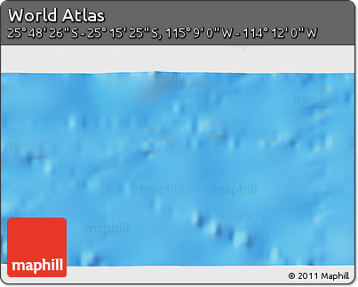 Physical 3D Map of the Area around 25° 31' 56" S, 114° 40' 30" W