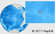 Shaded Relief Location Map of the area around 25° 31' 56" S, 114° 40' 30" W