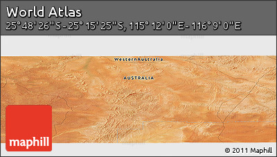 Satellite Panoramic Map of the Area around 25° 31' 56" S, 115° 40' 30" E