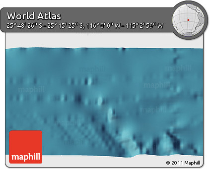 Satellite 3D Map of the Area around 25° 31' 56" S, 115° 31' 30" W