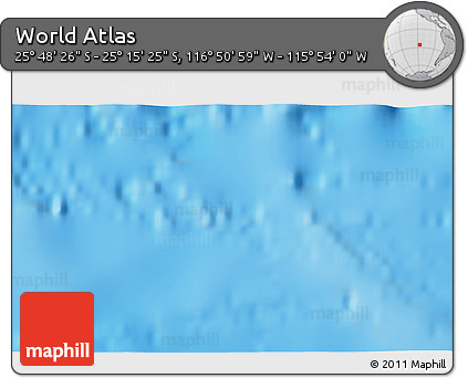 Physical 3D Map of the Area around 25° 31' 56" S, 116° 22' 30" W