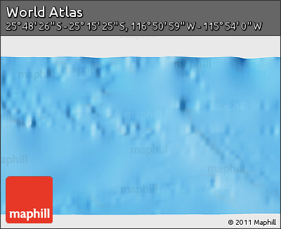 Physical 3D Map of the Area around 25° 31' 56" S, 116° 22' 30" W