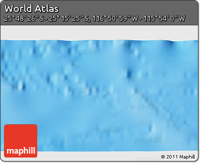 Physical 3D Map of the Area around 25° 31' 56" S, 116° 22' 30" W
