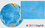 Physical Location Map of the area around 25° 31' 56" S, 116° 22' 30" W