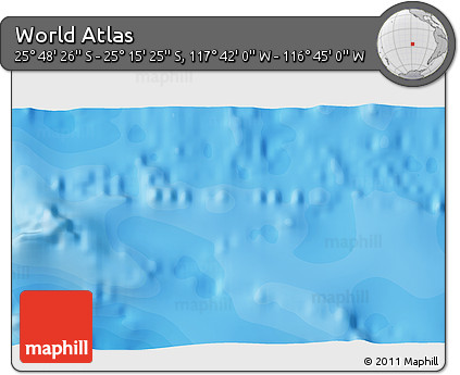Political 3D Map of the Area around 25° 31' 56" S, 117° 13' 29" W