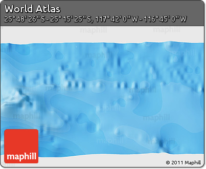 Political 3D Map of the Area around 25° 31' 56" S, 117° 13' 29" W