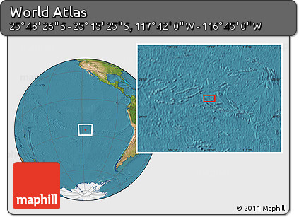 Satellite Location Map of the Area around 25° 31' 56" S, 117° 13' 29" W