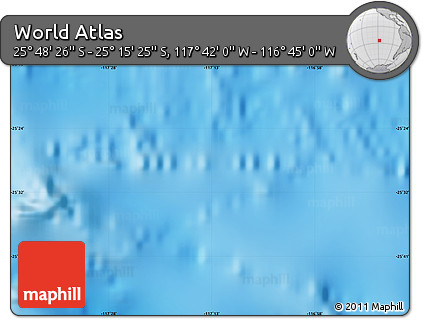 Physical Map of the Area around 25° 31' 56" S, 117° 13' 29" W