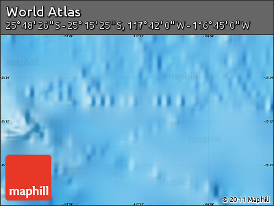 Physical Map of the Area around 25° 31' 56" S, 117° 13' 29" W