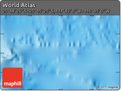 Physical Map of the Area around 25° 31' 56" S, 117° 13' 29" W