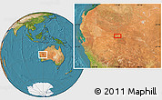 Satellite Location Map of the area around 25° 31' 56" S, 119° 4' 29" E