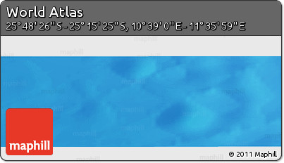 Shaded Relief Panoramic Map of the Area around 25° 31' 56" S, 11° 7' 30" E