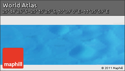 Shaded Relief Panoramic Map of the Area around 25° 31' 56" S, 11° 7' 30" E