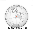 Outline Map of the Area around 25° 31' 56" S, 121° 37' 30" E, rectangular outline