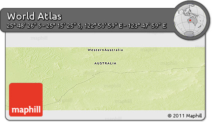 Physical Panoramic Map of the Area around 25° 31' 56" S, 123° 19' 29" E