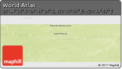 Physical Panoramic Map of the Area around 25° 31' 56" S, 123° 19' 29" E